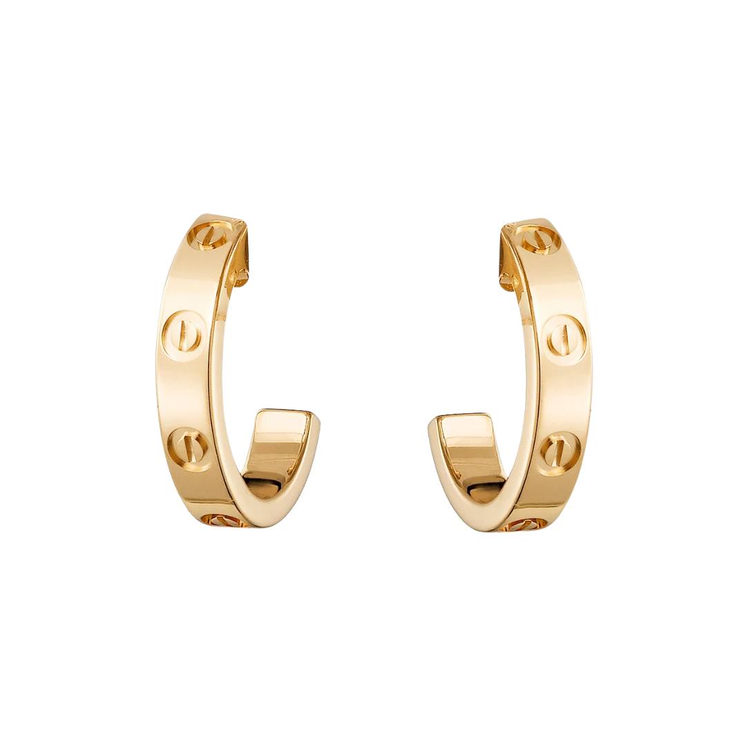Cartier Love Small Hoop Earrings 18ct Yellow Gold