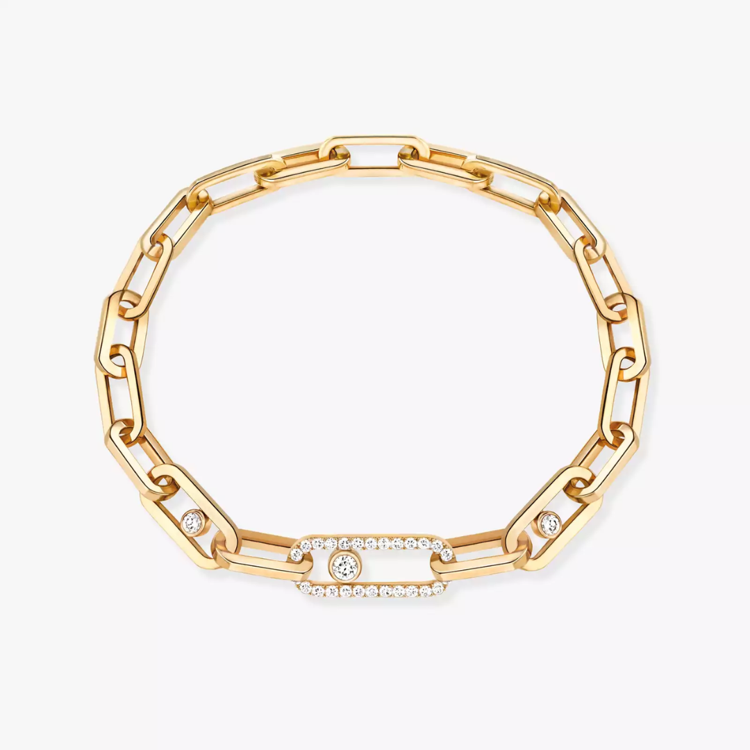 Move Link Diamond Bracelet 18ct Gold