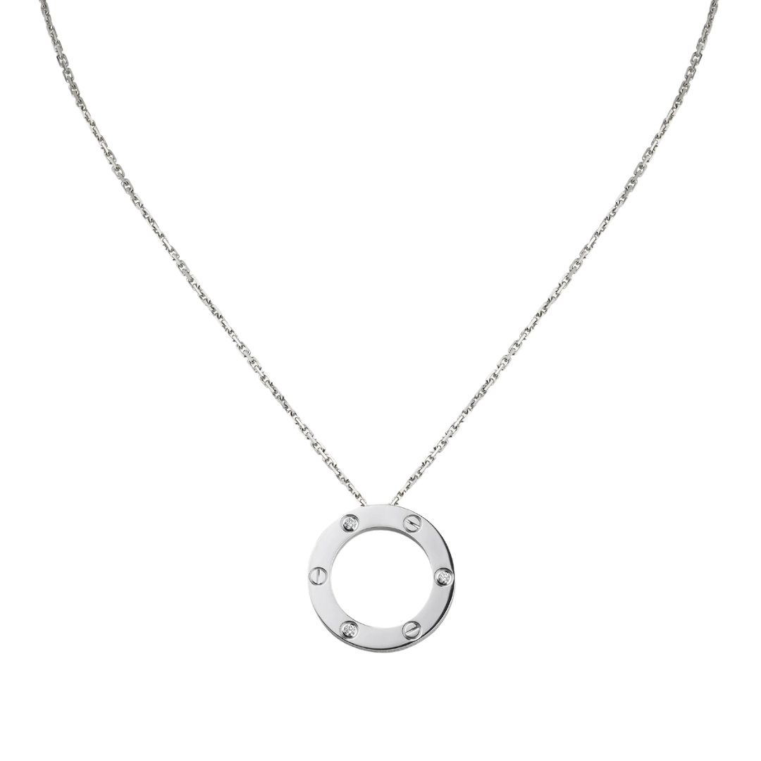 Cartier Love Pendant 3 Diamonds 18ct White Gold