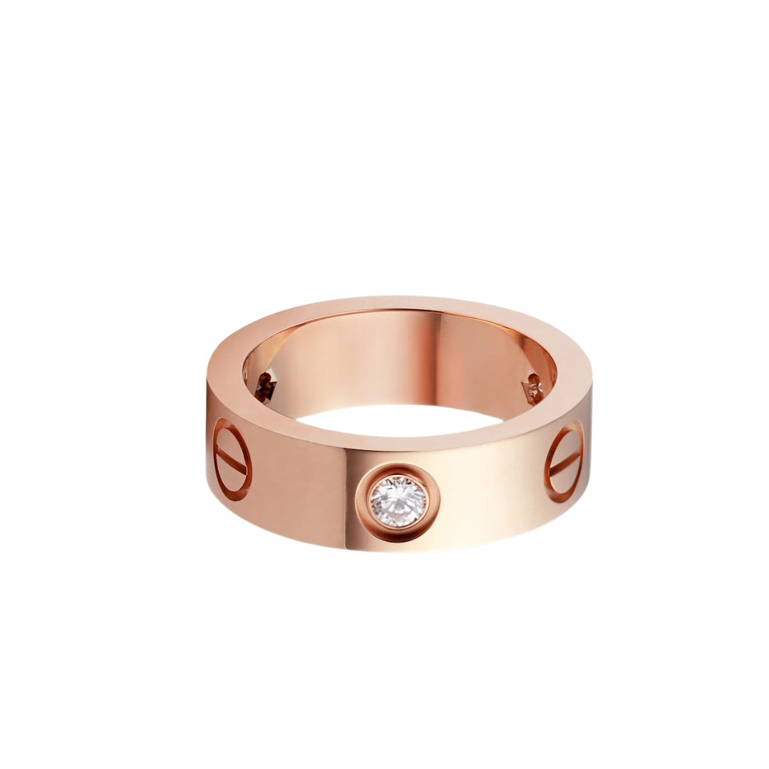 Cartier Love Ring 3 Diamonds 18ct Gold