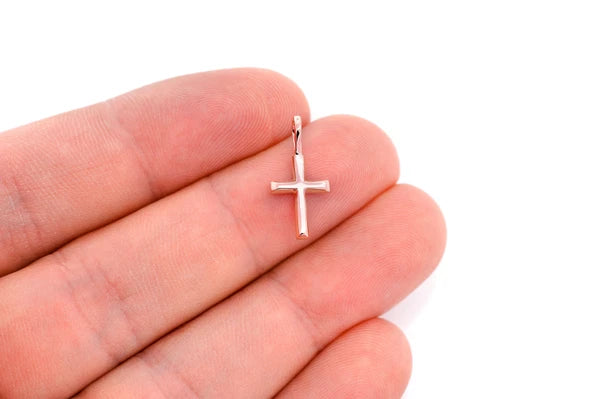 Erkals Jewellers Solid Angled Cross Pendant 18K Gold