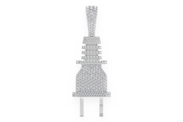 Erkals Jewellers Electric Plug Diamond Pendant 18K Gold 2.15ctw