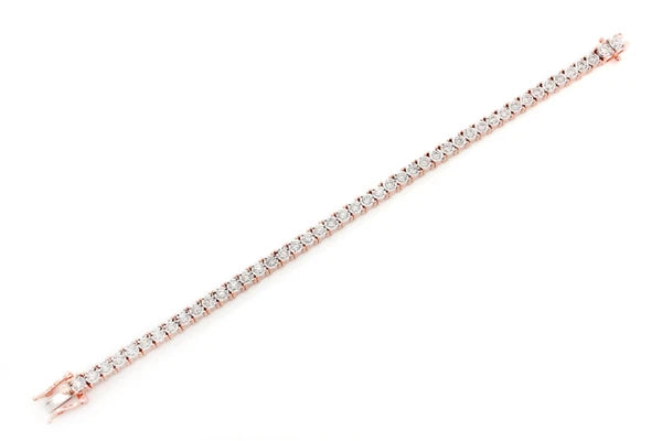 Erkals Jewellers 9pt Miracle Set Diamond Tennis Bracelet 18K Gold 4.50ctw