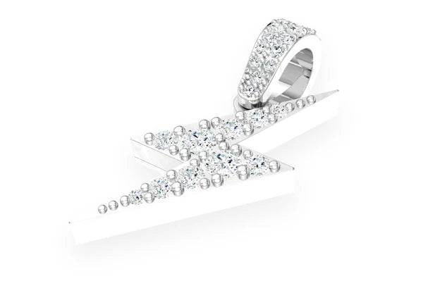 Erkals Jewellers Lightning Bolt Pendant 18K Gold Diamond 0.50ctw