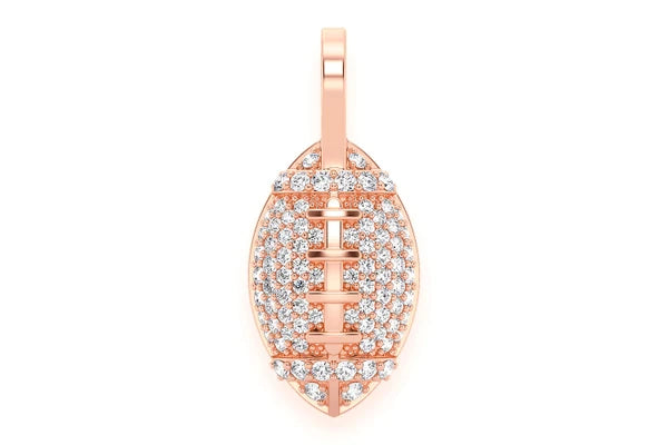 Erkals Jewellers American Football Pendant 18K Gold Diamond 0.40ctw