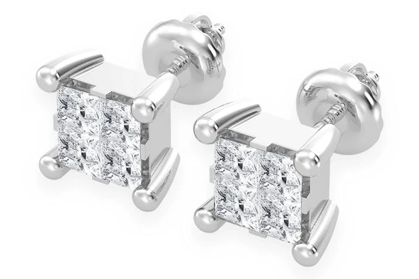Erkals Jewellers Quad Stud Earrings 18K Gold 0.75ctw