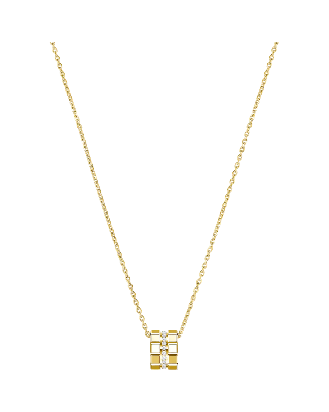 Ice Cube Diamond Pendant 18ct Yellow Gold