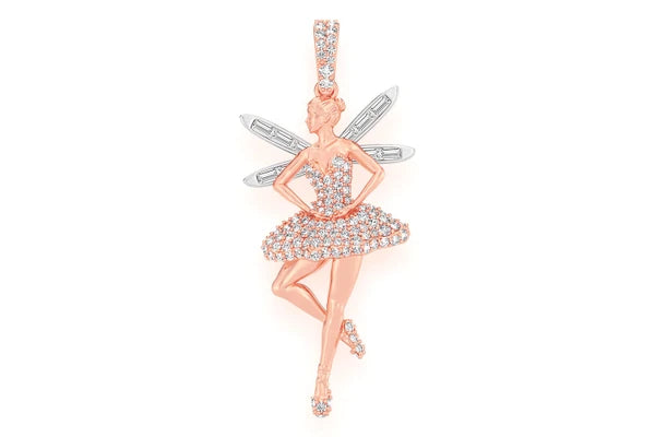 Erkals Jewellers Ballerina Wings Diamond Pendant 18K Gold 0.65ctw