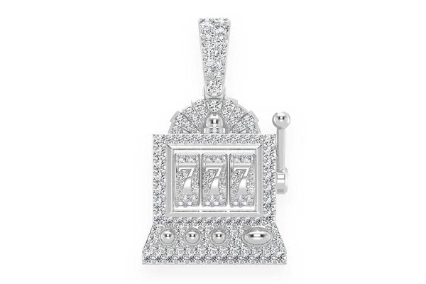 Erkals Jewellers Casino Slot Machine Pendant 18K Gold Diamond 0.66ctw