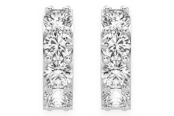 Erkals Jewellers Diamond Huggie Hoop Earrings 18K Gold 0.50ctw
