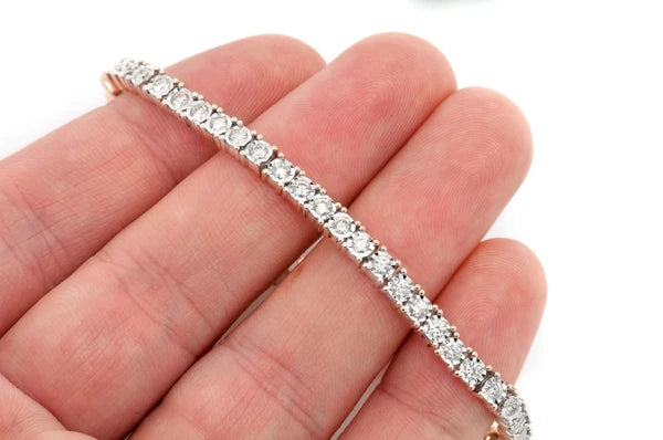 Erkals Jewellers 9pt Miracle Set Diamond Tennis Bracelet 18K Gold 4.50ctw