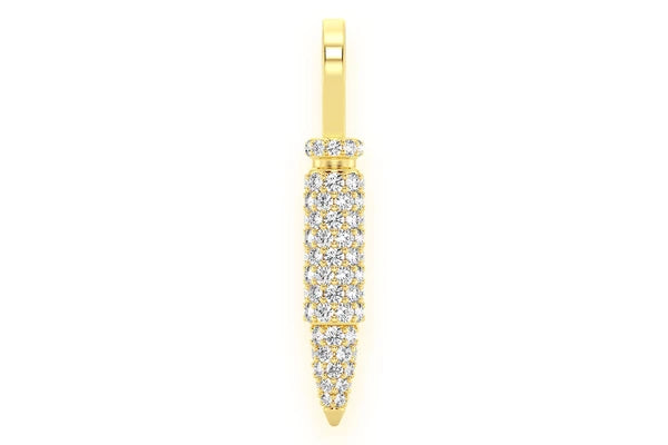 Erkals Jewellers Bullet Pendant 18K Gold Diamond 0.65ctw