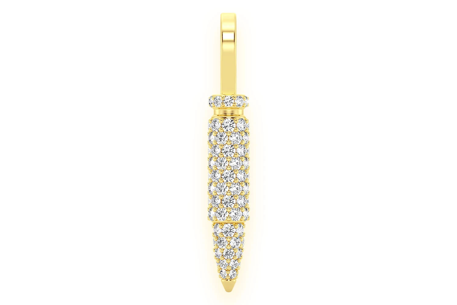 Erkals Jewellers Bullet Pendant 18K Gold Diamond 0.65ctw