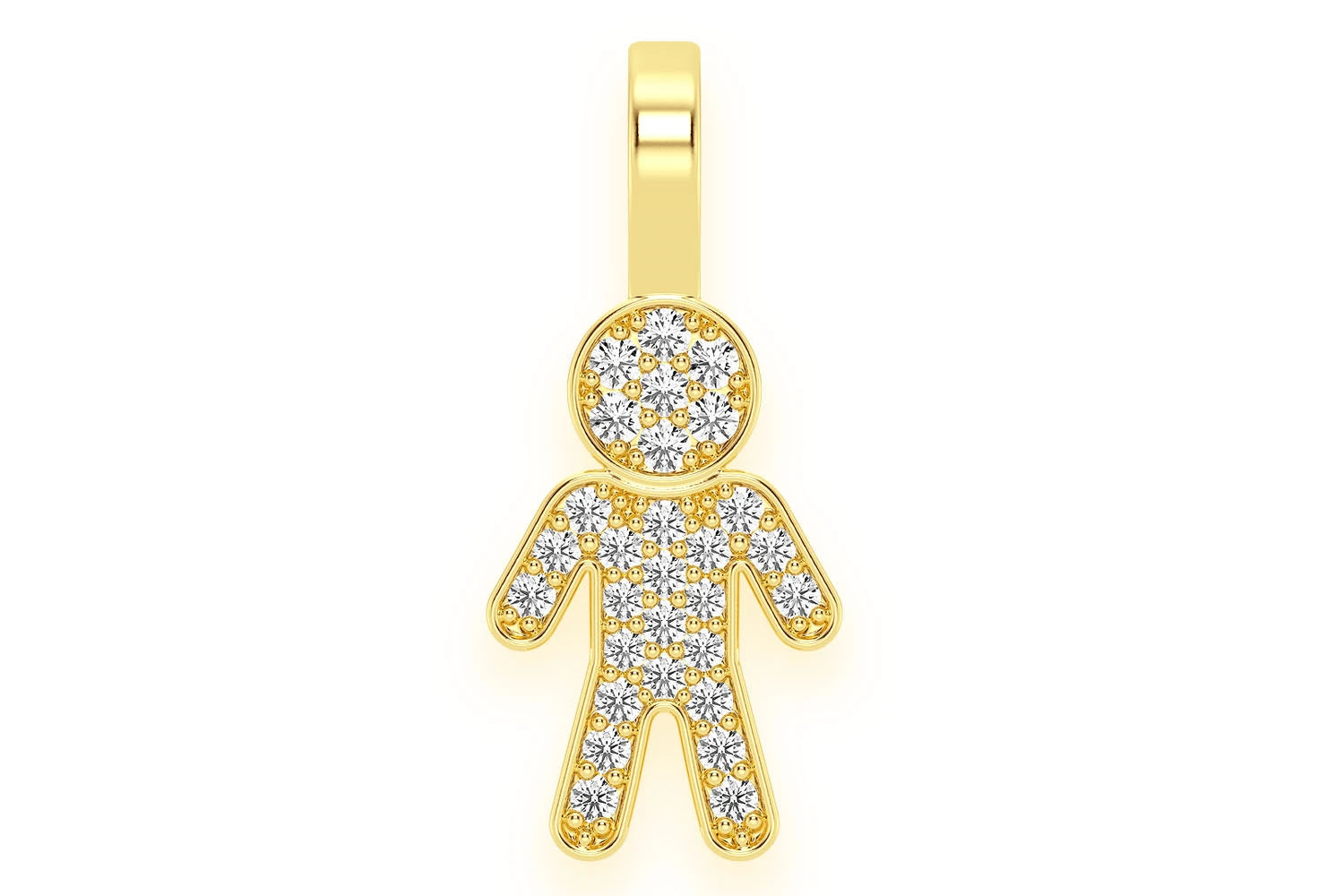 Erkals Jewellers Boy Pendant 18K Gold 0.10ctw