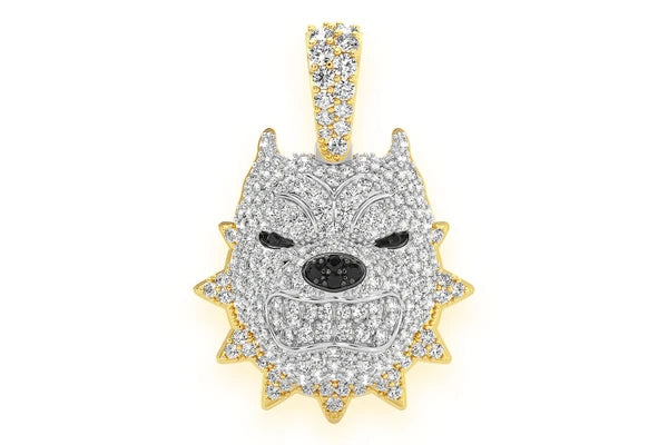 Erkals Jewellers Pitbull Pendant 18K Gold Diamond 1.25ctw