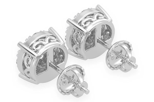Erkals Jewellers Mosaic Stud Earrings 18K Gold 1.50ctw