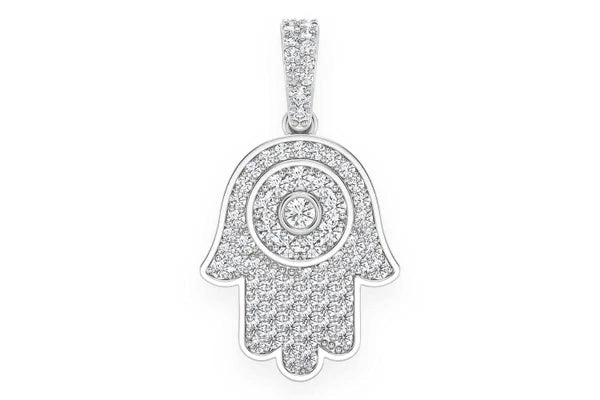 Erkals Jewellers Hamsa Pendant 18K Gold Diamond 0.45ctw