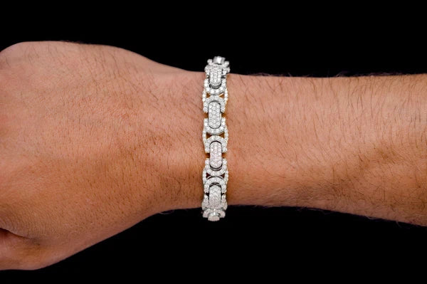 Erkals Jewellers Byzantine Link Diamond Bracelet 18K Gold 10.00ctw