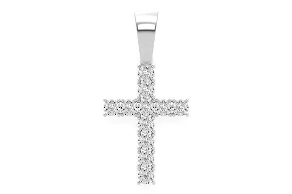 Erkals Jewellers Miracle Set Cross Pendant 18K Gold Diamond 0.15ctw