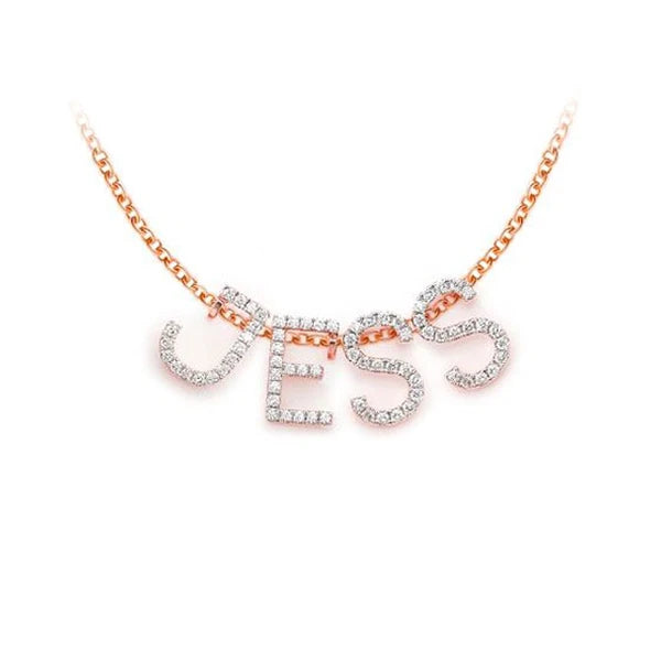 Erkals Jewellers Letters & Numbers Pendant 18K Gold Diamond 0.10ctw