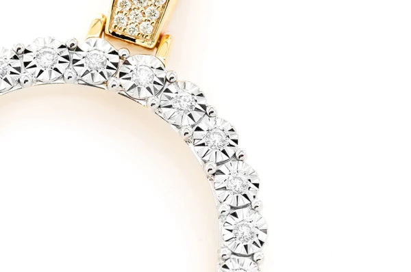 Erkals Jewellers Miracle Set Picture Memory Pendant 18K Gold Diamond 1.15ctw