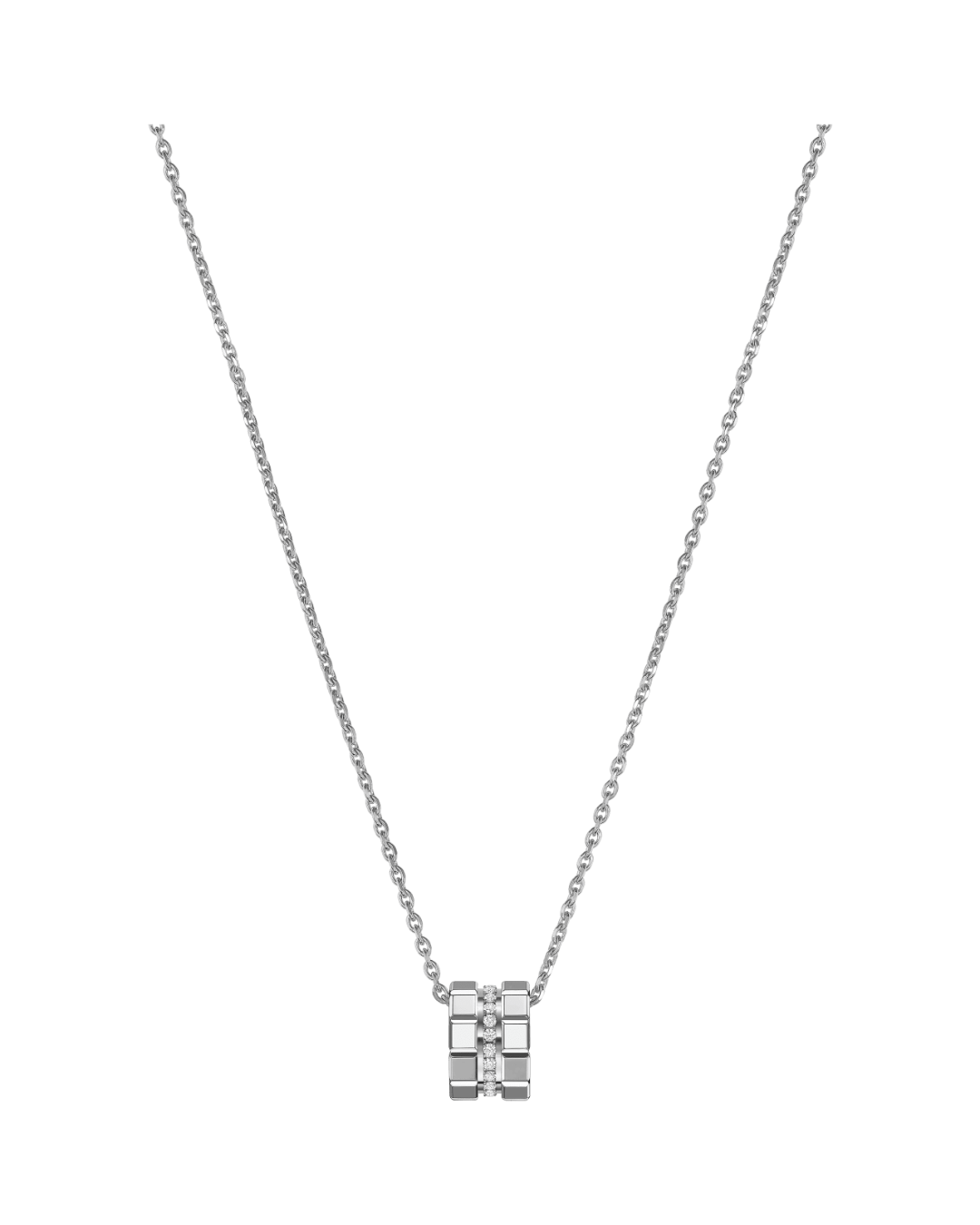 Ice Cube Diamond Pendant 18ct White Gold