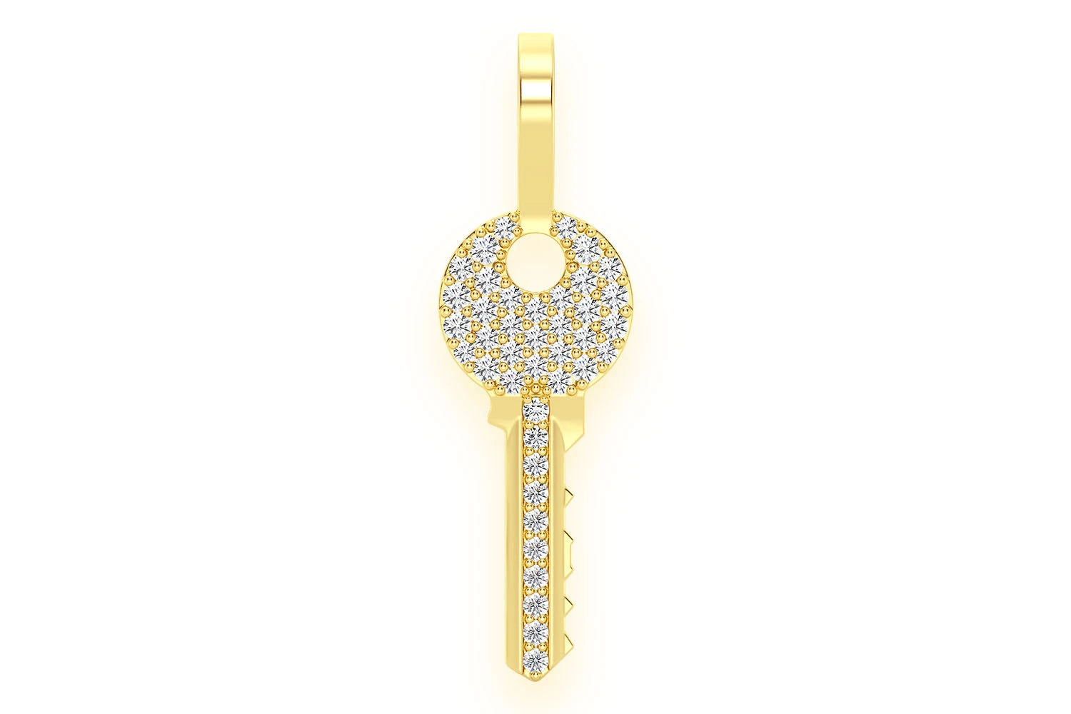Erkals Jewellers Mini Key Pendant 18K Gold Diamond 0.15ctw