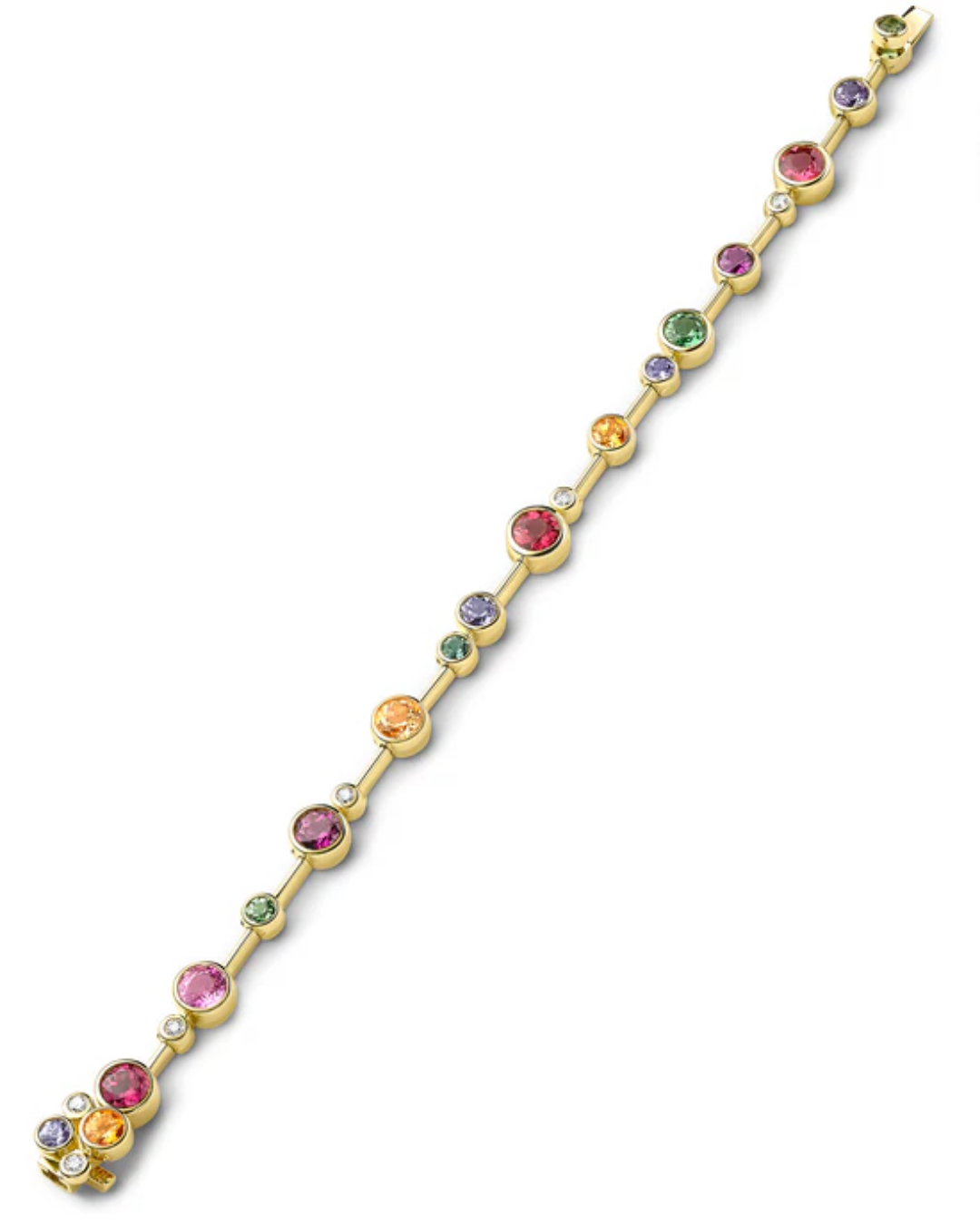 Raindance Rainbow Watercolour Gold Bracelet