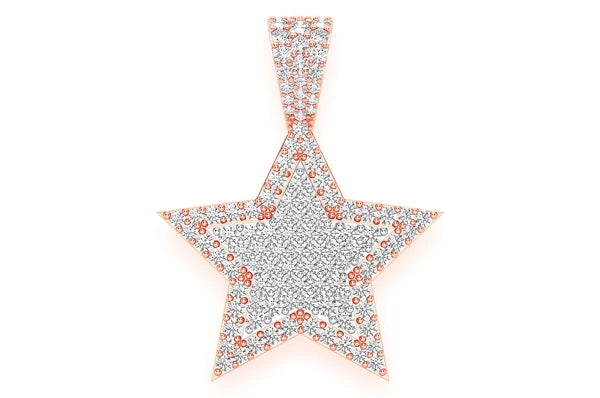 1.00ct Diamond Star Double Layer Pendant 18K Solid Gold