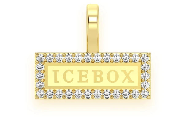 Erkals Jewellers Bar Logo Pendant 18K Gold Diamond 0.10ctw