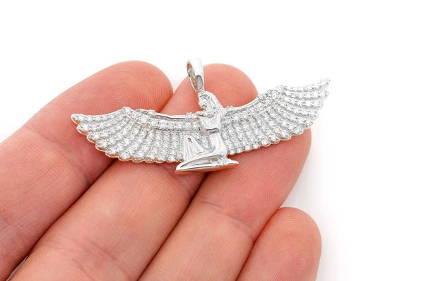 1.33ct Diamond Ma'at Pendant 18K Solid Gold