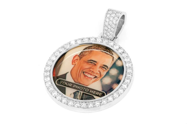 Erkals Jewellers Picture Memory Pendant 18K Gold Diamond 3.50ctw