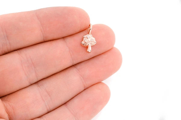 Erkals Jewellers Mushroom Pendant 18K Gold Diamond 0.02ct