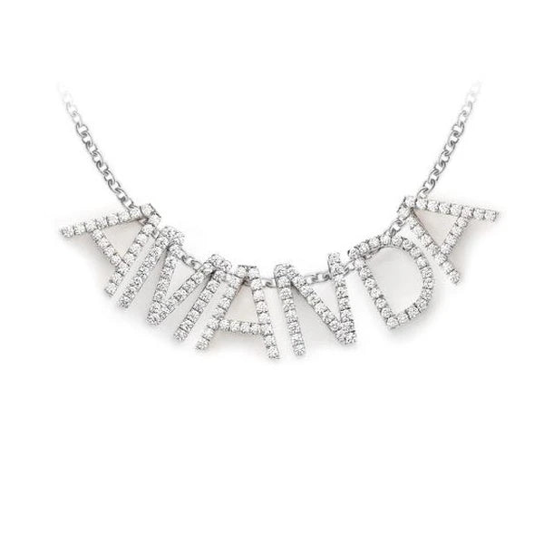 Erkals Jewellers Letters & Numbers Pendant 18K Gold Diamond 0.10ctw