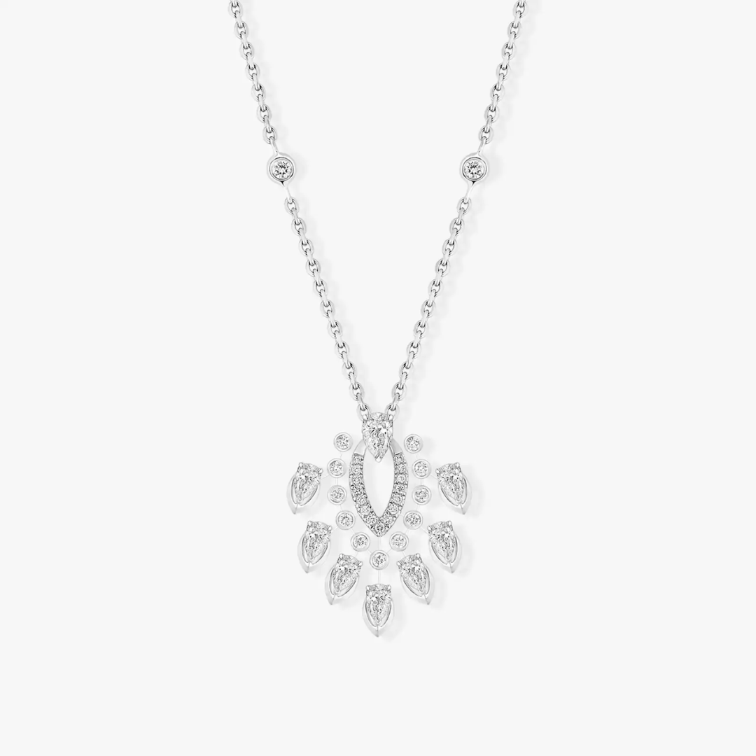 Pendant Desert Bloom Diamond Necklace 18ct White Gold
