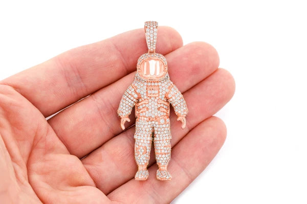 Erkals Jewellers Astronaut Diamond Pendant 18K Gold 4.25ctw
