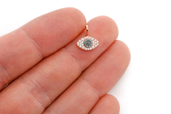 Erkals Jewellers Evil Eye Pendant 18K Gold Diamond 0.20ctw