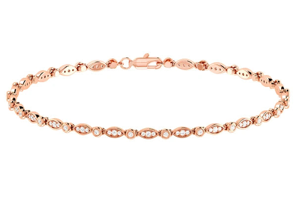 Erkals Jewellers Geometric Bezel Set Link Diamond Bracelet 18K Gold 0.50ctw