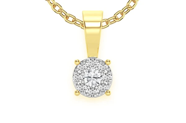 Erkals Jewellers Mosaic Pendant 18K Gold Diamond 0.15ctw