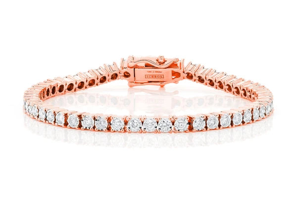 Erkals Jewellers 6pt Miracle Set Diamond Tennis Bracelet 18K Gold 2.75ctw