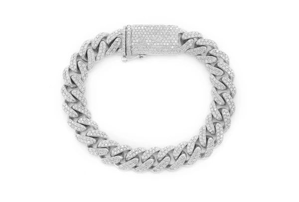 Erkals Jewellers 10mm Miami Cuban Link Diamond Bracelet 18K Gold 5.00ctw