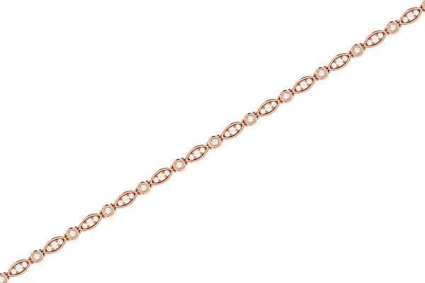Erkals Jewellers Geometric Bezel Set Link Diamond Bracelet 18K Gold 0.50ctw