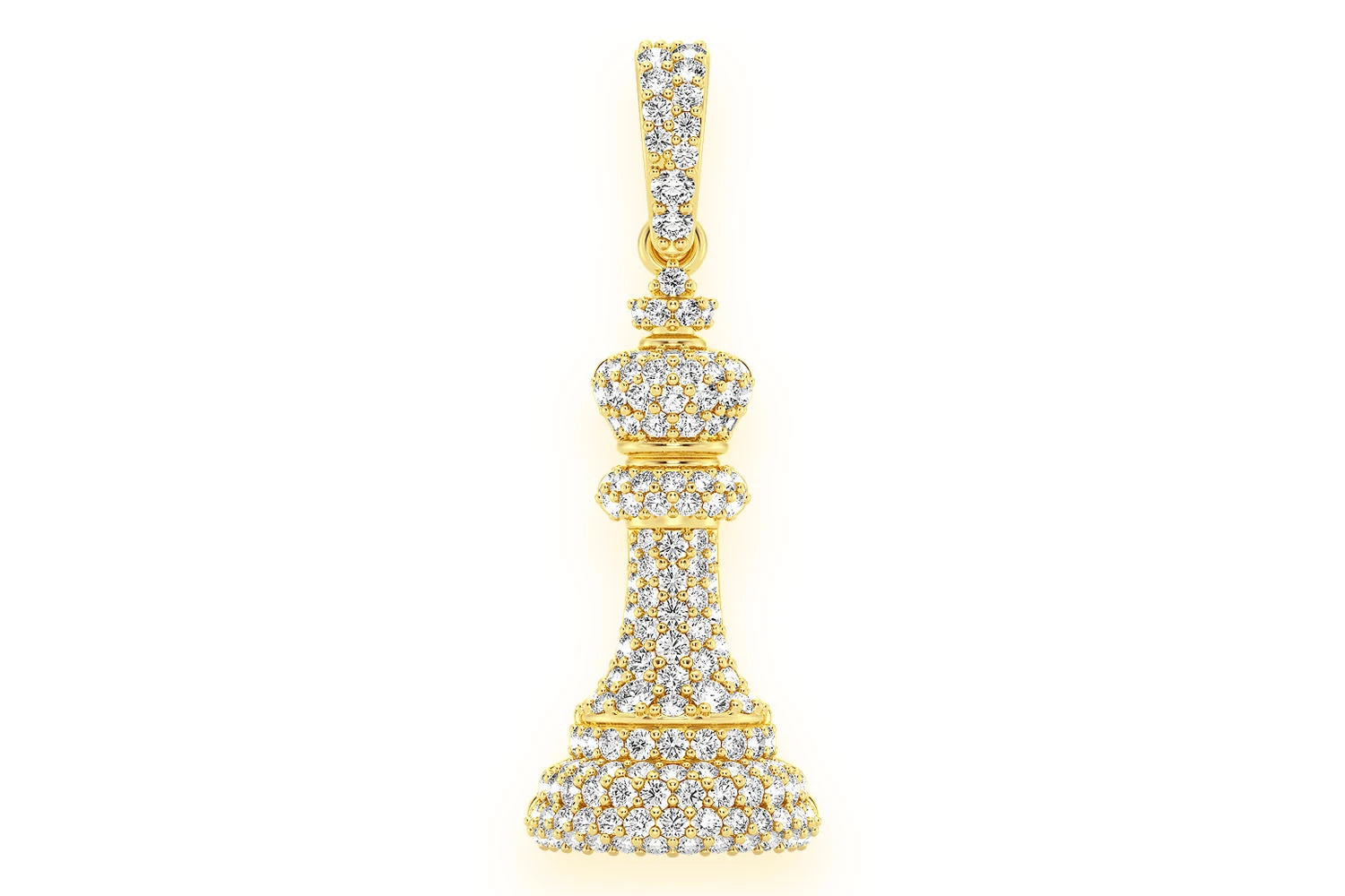 Erkals Jewellers King Chess Piece Pendant 18K Gold Diamond 0.60ctw