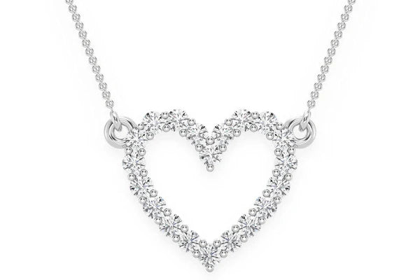 Erkals Jewellers Open Heart Diamond Pendant Necklace 18K Gold 0.15ctw