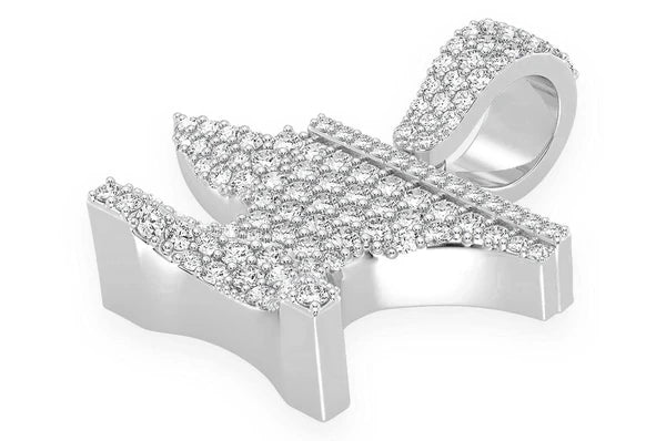 0.50ct Diamond Anvil Pendant 18K Solid Gold