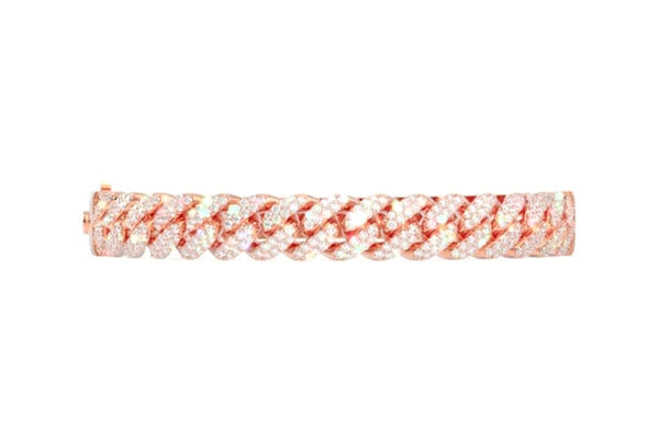 Erkals Jewellers Large Cuban Bangle Bracelet 18K Gold 1.50ctw