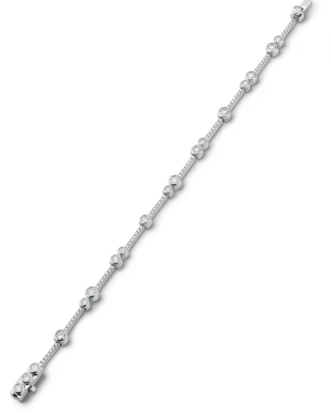 Waterfall Platinum Diamond Bracelet