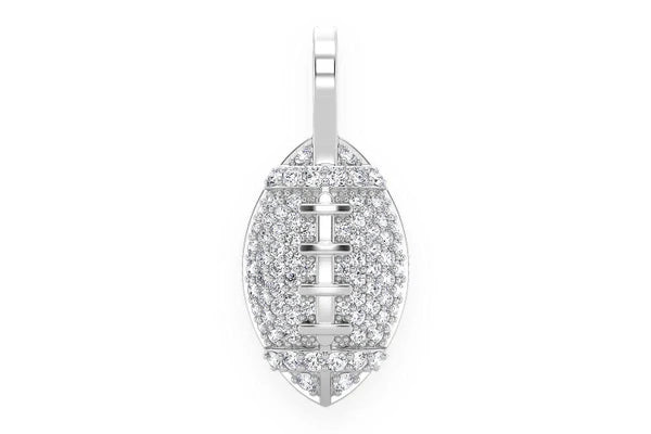 Erkals Jewellers American Football Pendant 18K Gold Diamond 0.40ctw