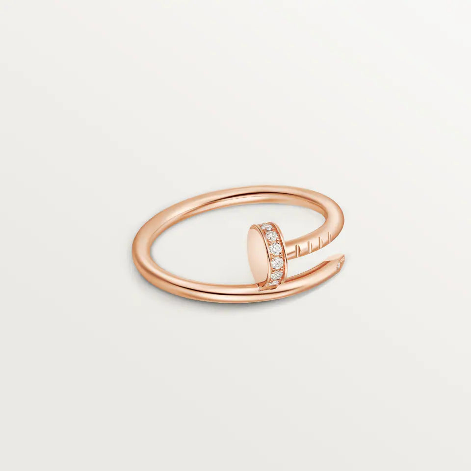 Cartier Juste un Clou Ring Small Model Diamonds 18K Rose Gold