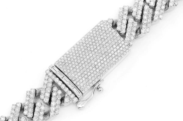 Erkals Jewellers 16mm Raised Prong Cuban Diamond Necklace 18K Gold 33.00ctw